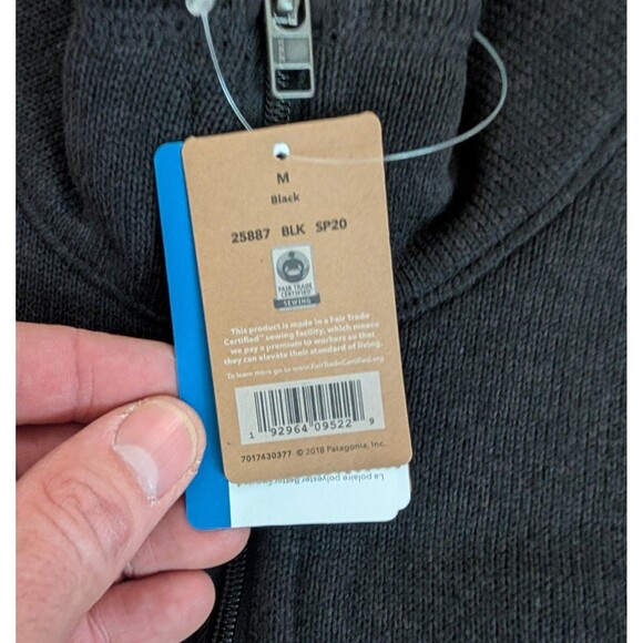 NWT Patagonia Black Vest Women MEDIUM Better Sweater Fleece Full Zip 25887 - Picture 5 of 9